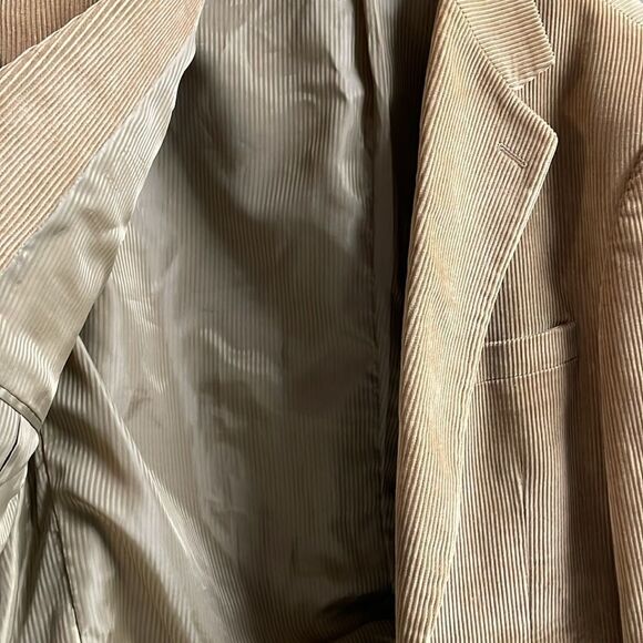 Boca Classics Men’s Light Brown Cordoroy Suit Jacket, Size 46R - Picture 6 of 8